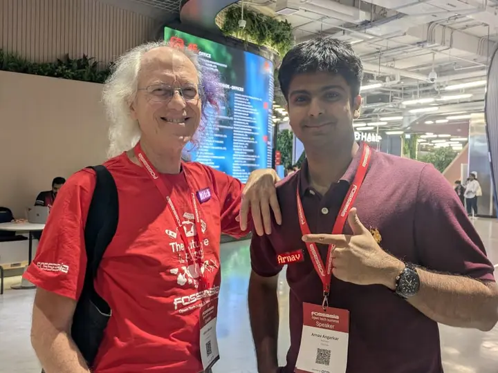 With Mitch Altman at FOSSASIA Summit 2026