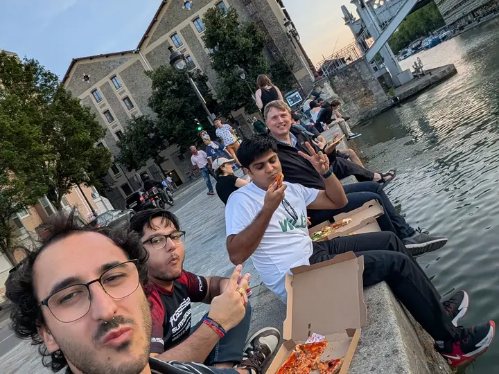 An evening by the river with Mario, Ricardo, and Saksham