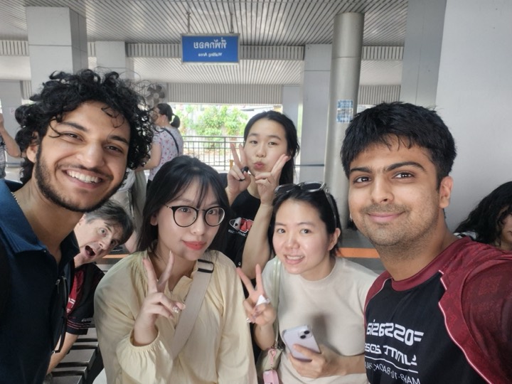 With Velia, Vedansh, and Linh Tran in Bangkok