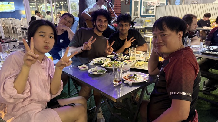 With Vedansh, Valie, Tony, and Quan