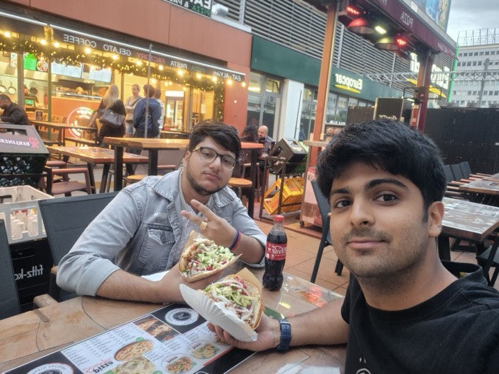 Arnav and Saksham having Berlin doner