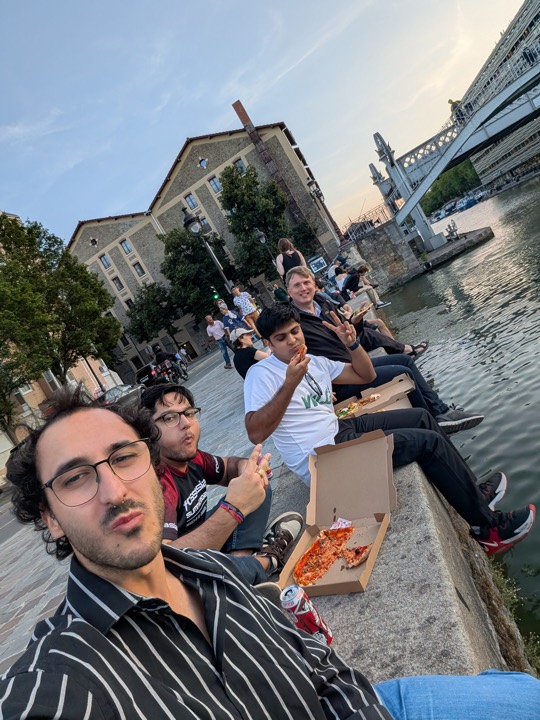 An evening by the river with Mario, Ricardo, and Saksham