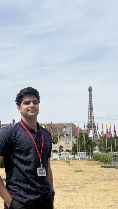 At UNESCO, with the Eiffel Tower in view